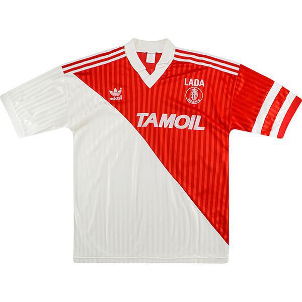 AS Monaco home retro vintage soccer jersey match men's first sportswear football shirt 1991-1992